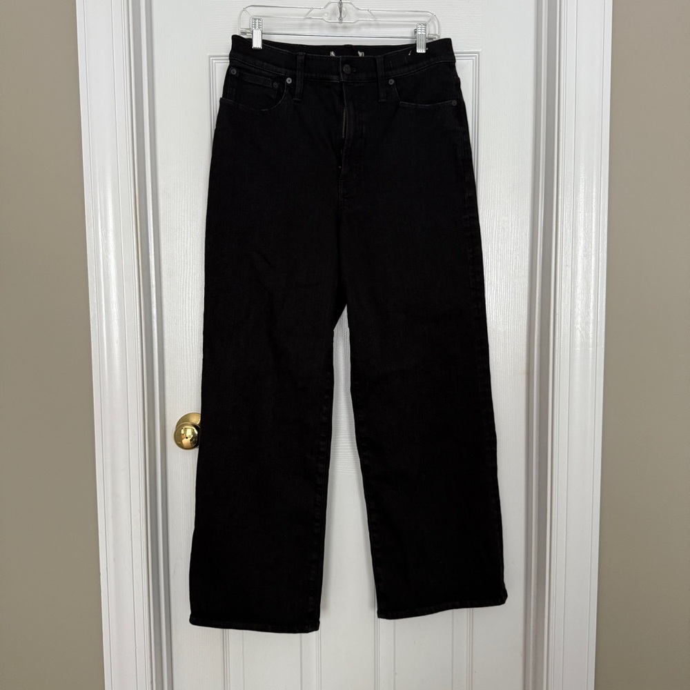 Madewell the Perfect Vintage Wide Leg Jean, Black size 30
